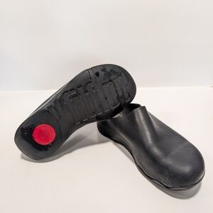 Fitflop Black Mules with Red Sole Accent